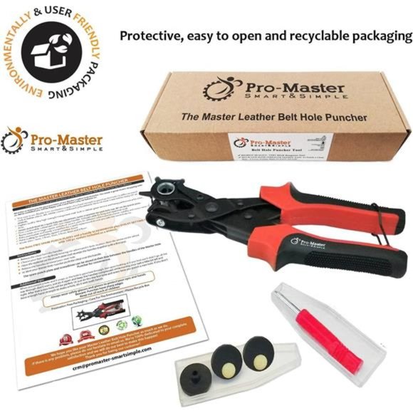 Professional Leather Hole Puncher – Leather Punch Tool for Belts, Watch Bands - Picture 2 of 6